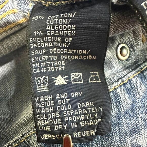 TOMMY JEANS HILFIGER Y2K Blue Denim Low Rise Cargo Flare Bootcut Jeans Women's 1 - Picture 8 of 8